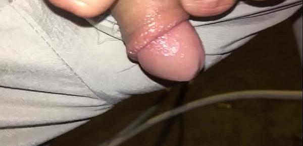  Tiny dick pissing outside